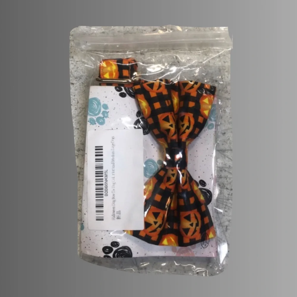 NWT Halloween Dog Collar/Bow Tie Sz Lg - Picture 2 of 2